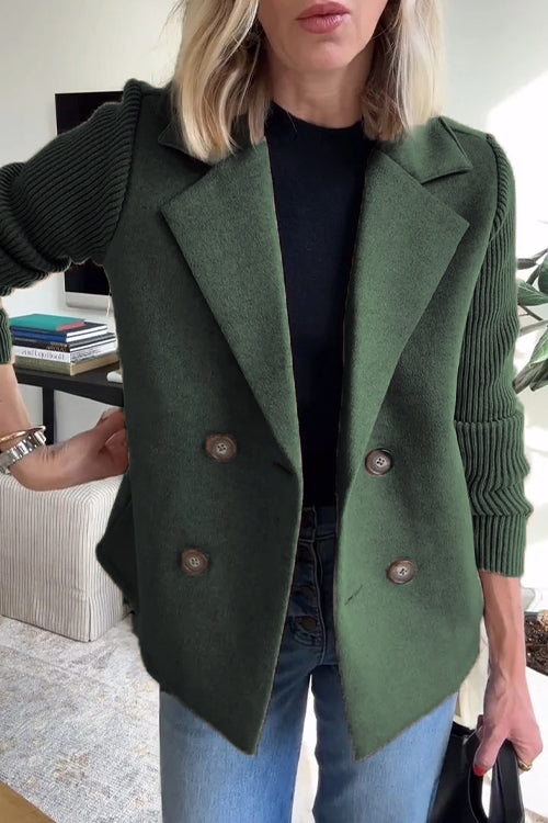 ADRIANA – MODERN DOUBLE-BREASTED KNIT BLAZER