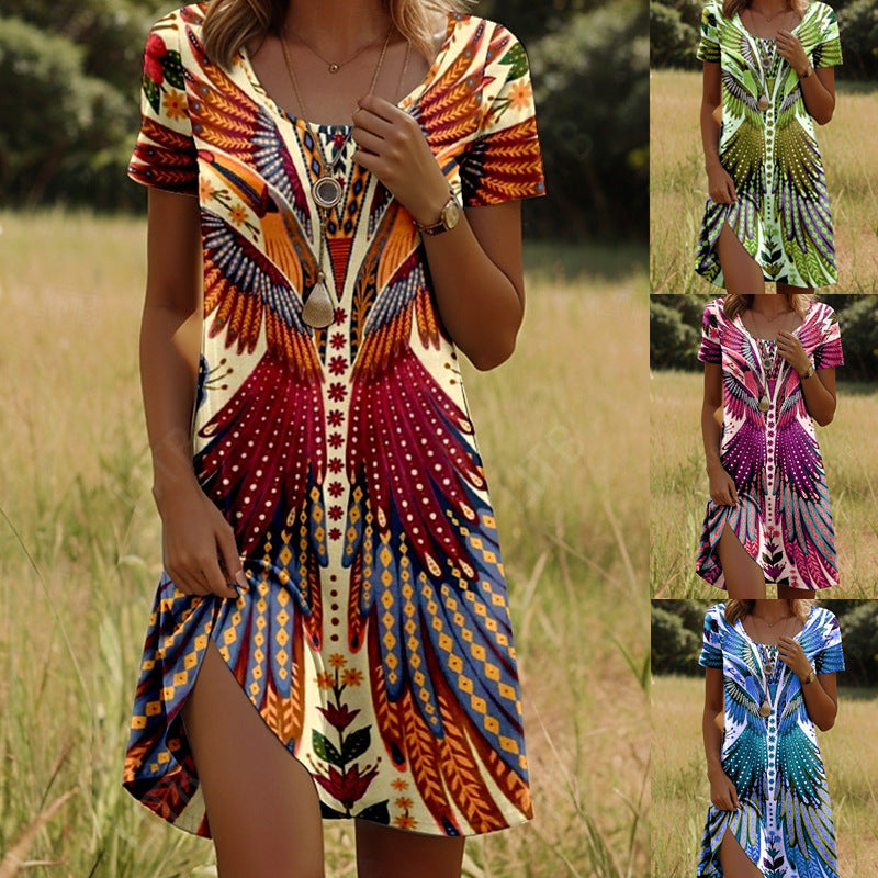 Mabel™ - Trendy Ethnic Printed Summer Dress