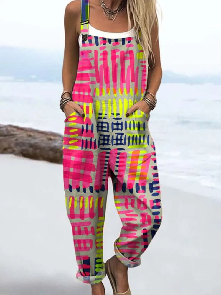 LAYLA – VIBRANT ESCAPE PRINTED OVERALLS