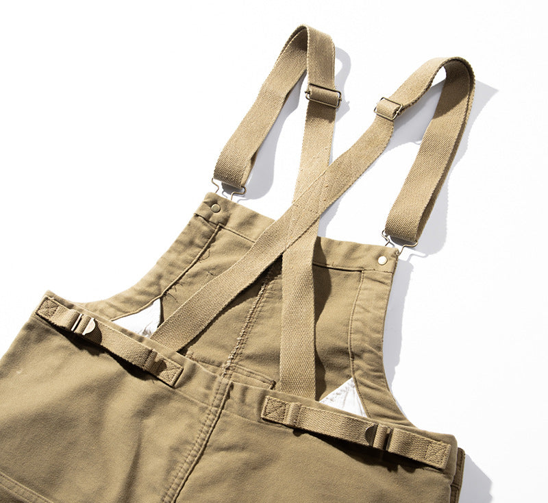 Unisex Moleskin Dungarees with Drawstring