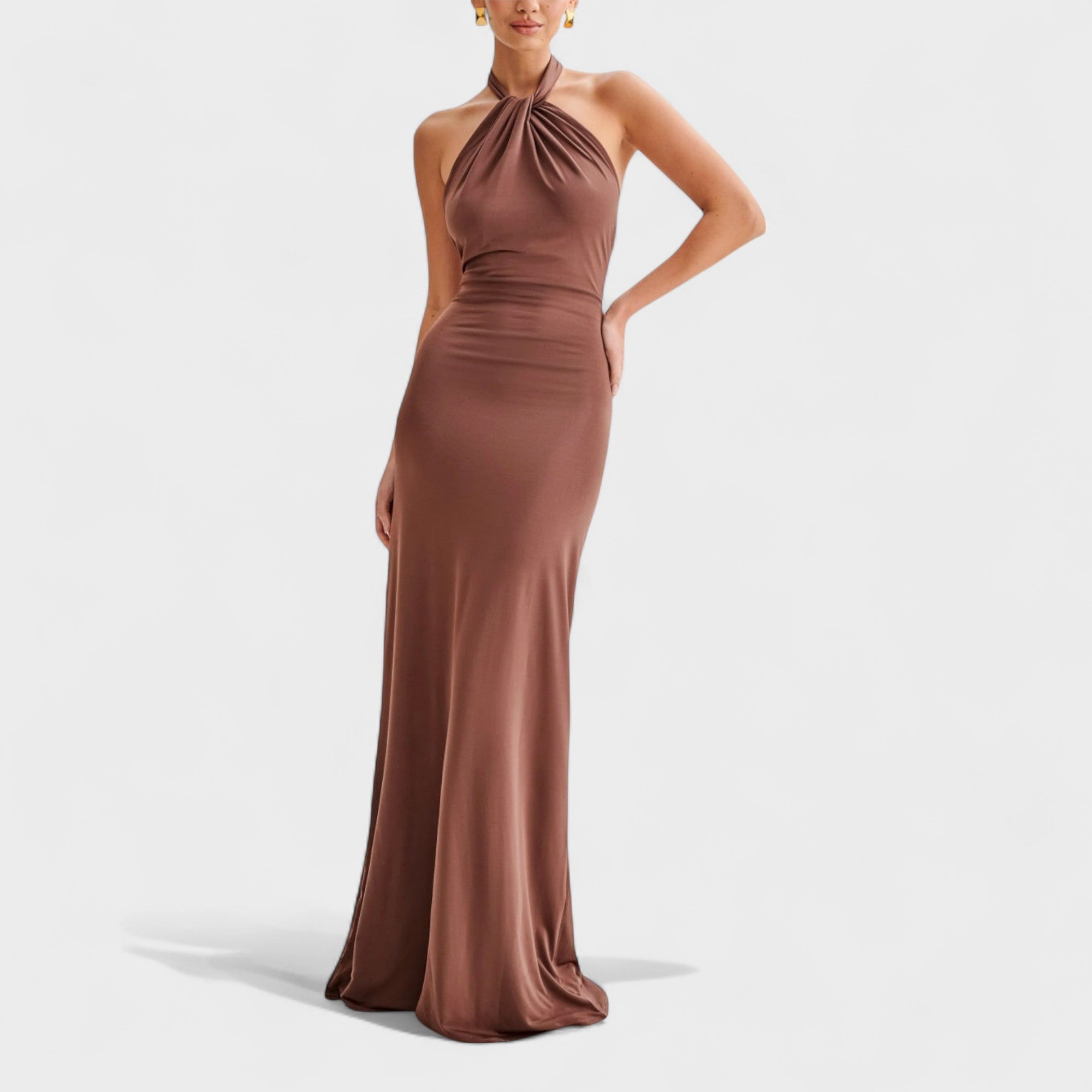 Riva | Sleek Halter Maxi Dress