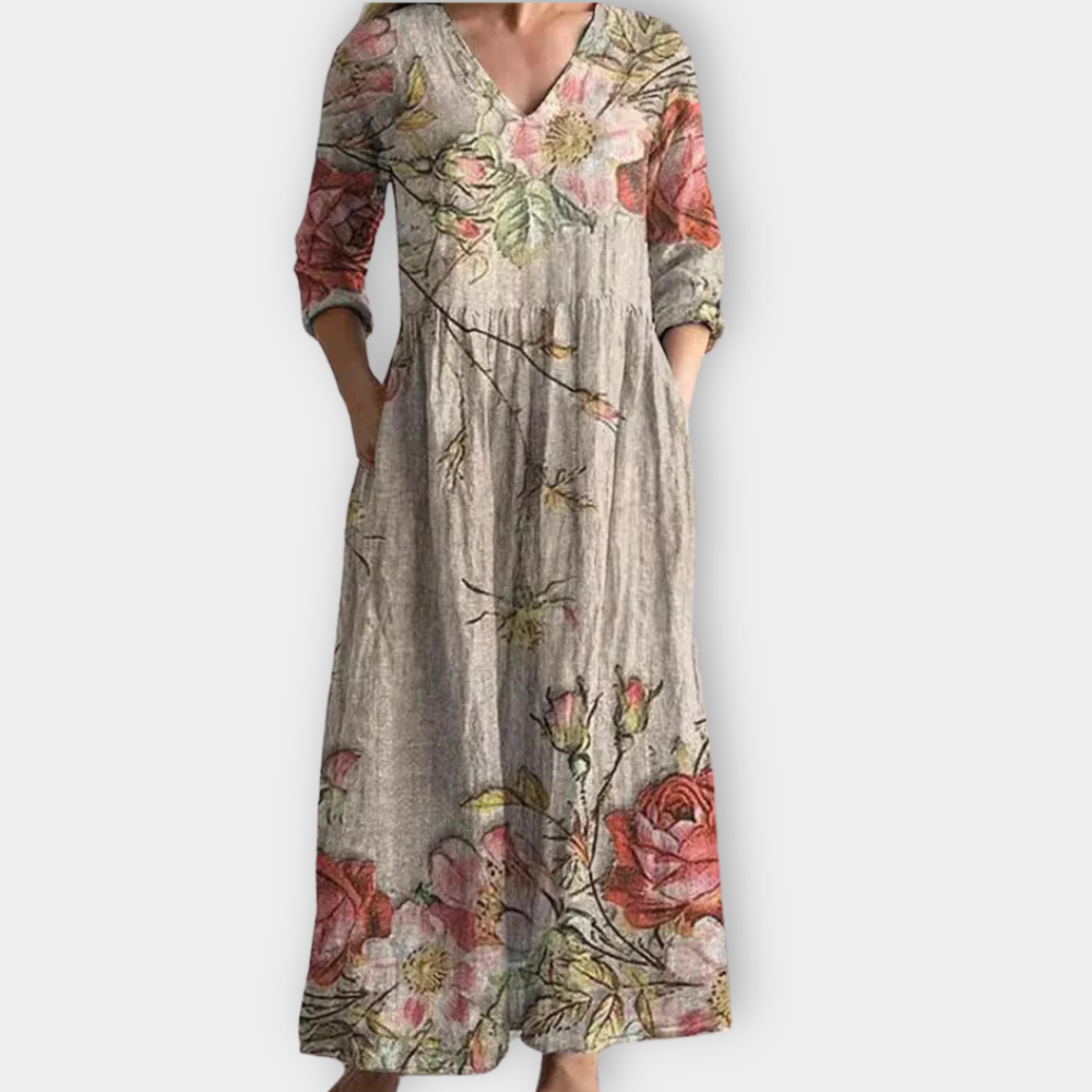 Theodelinde | Boho Maxi Dress Made of Soft Premium Fabric