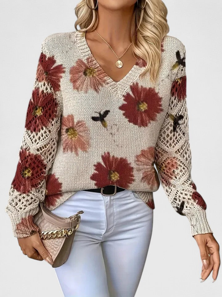 SOPHIA – BLOOMING ELEGANCE KNIT SWEATER
