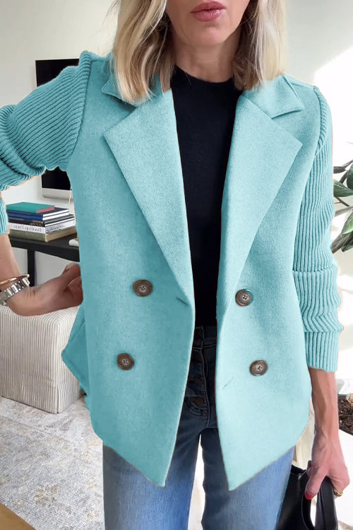 ADRIANA – MODERN DOUBLE-BREASTED KNIT BLAZER