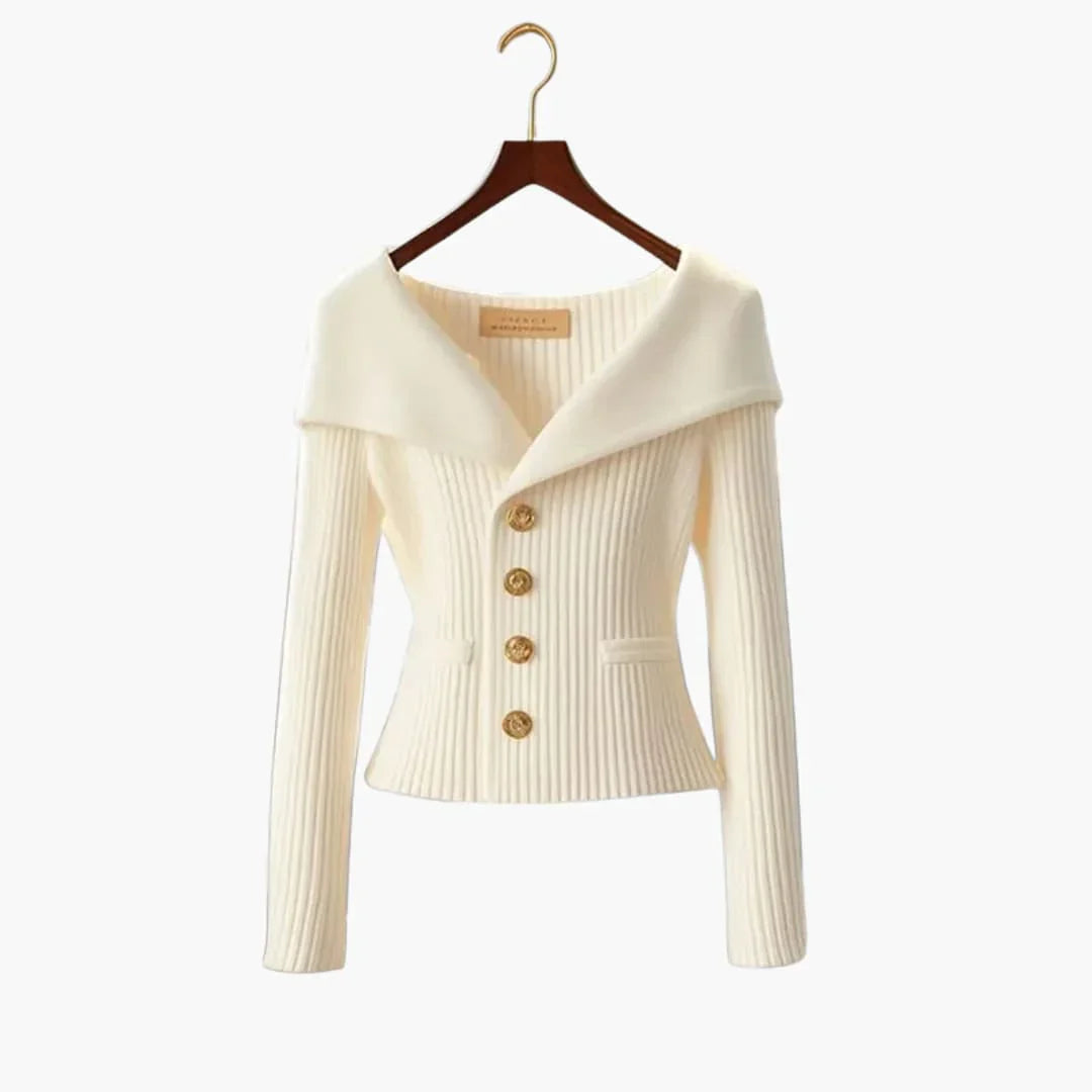 Women's Ribbed Buttoned Jacket