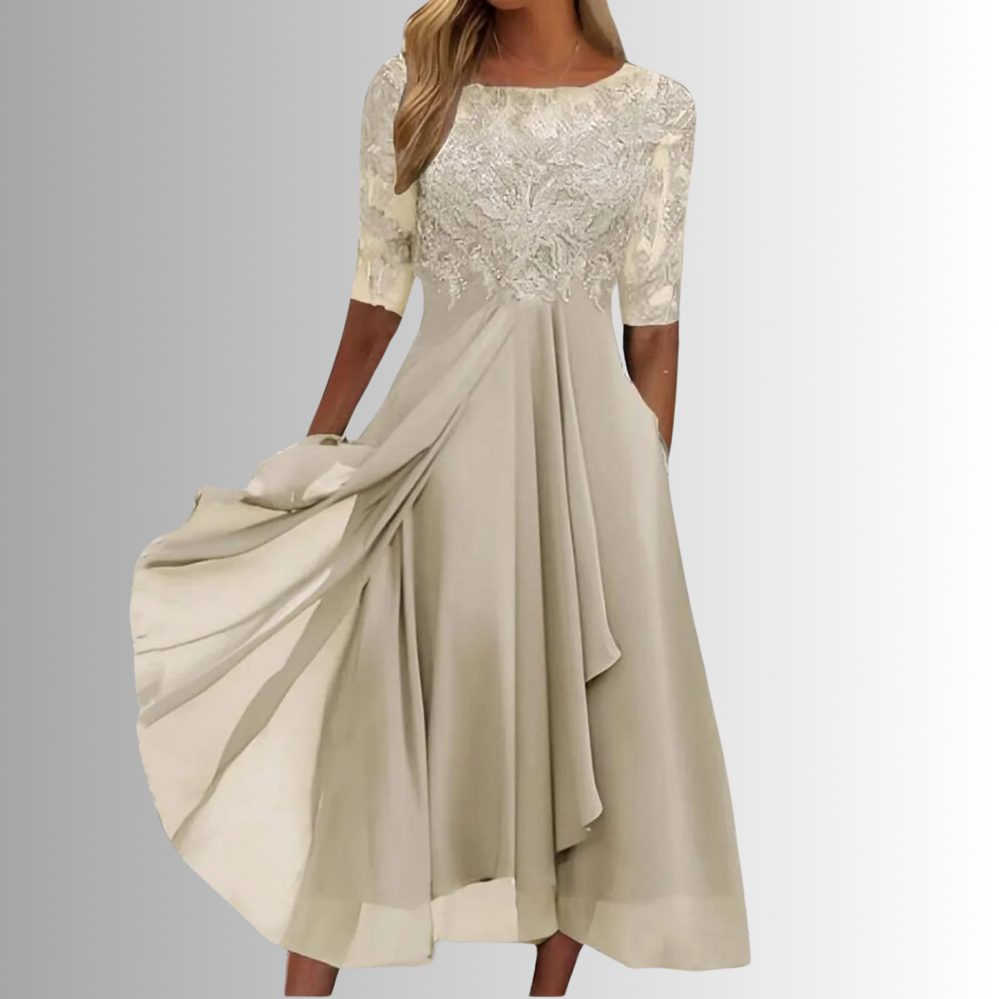ADRIELLE – ELEGANT LACE EVENING DRESS