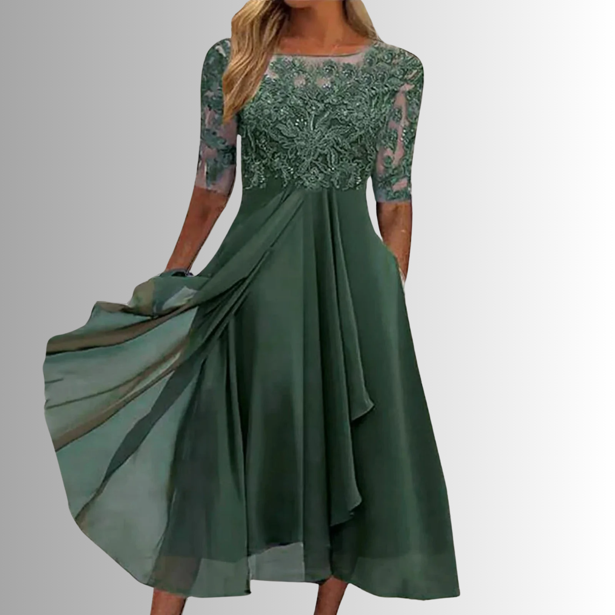ADRIELLE – ELEGANT LACE EVENING DRESS