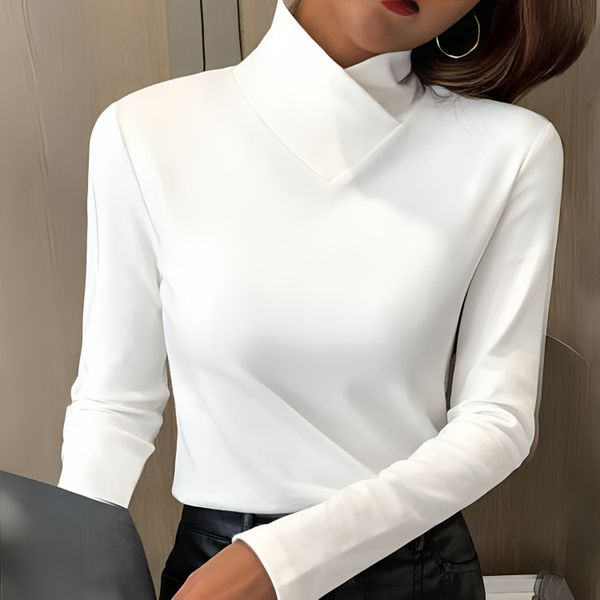 GABBY – ELEGANT HIGH-NECK LONG SLEEVE TOP