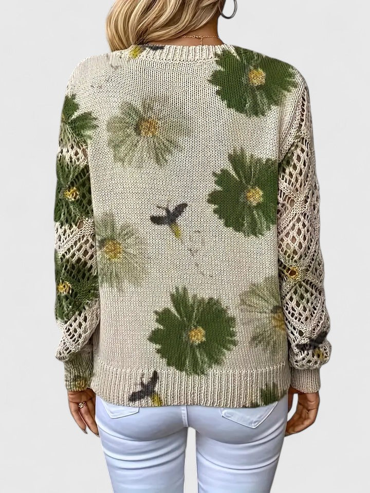 SOPHIA – BLOOMING ELEGANCE KNIT SWEATER