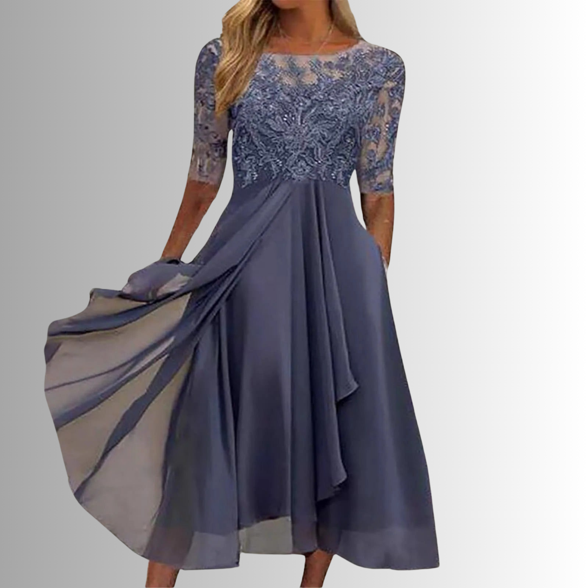 ADRIELLE – ELEGANT LACE EVENING DRESS