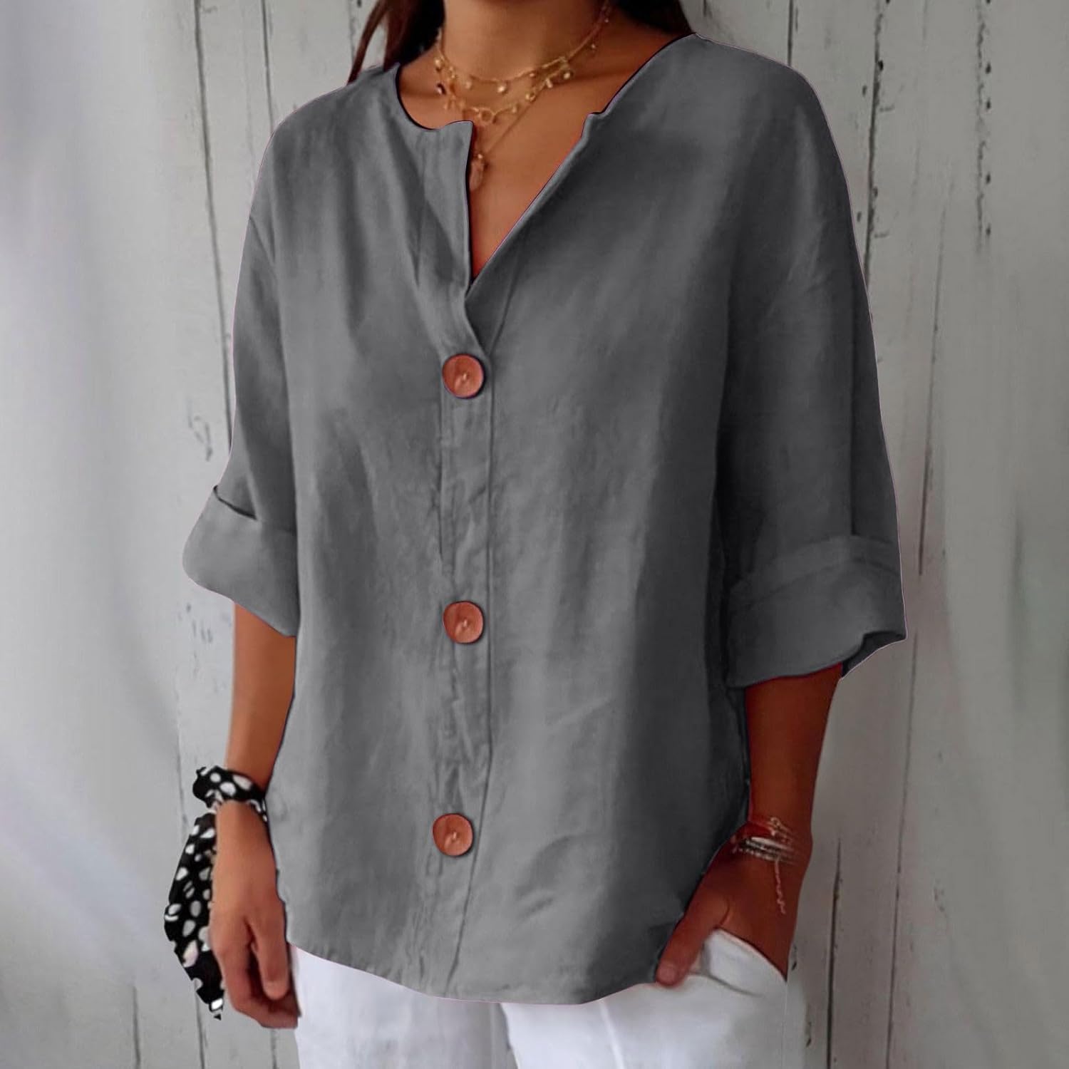 JULIA – RELAXED CHIC BUTTON BLOUSE