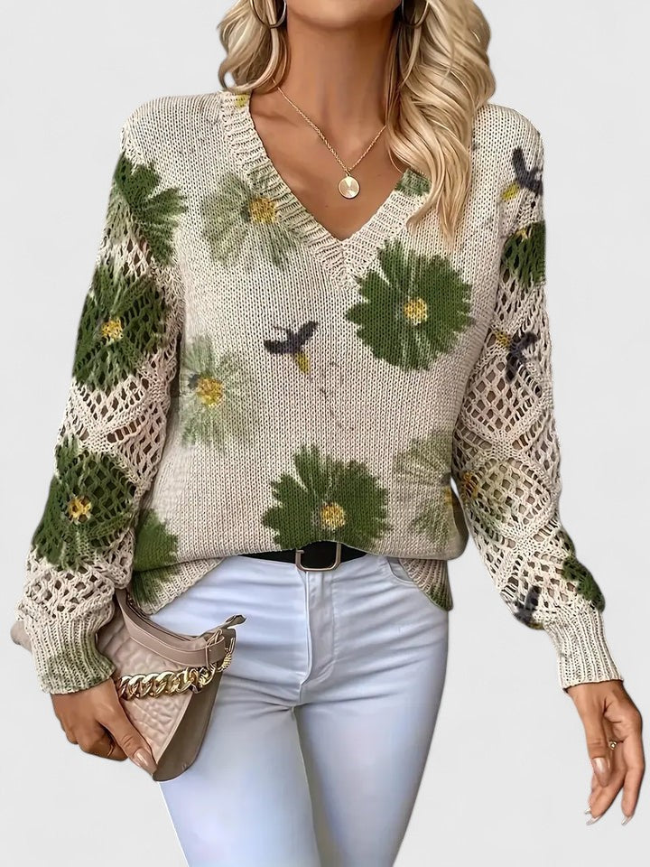 SOPHIA – BLOOMING ELEGANCE KNIT SWEATER