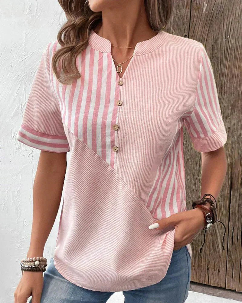 Marigold | Soft Striped Blouse