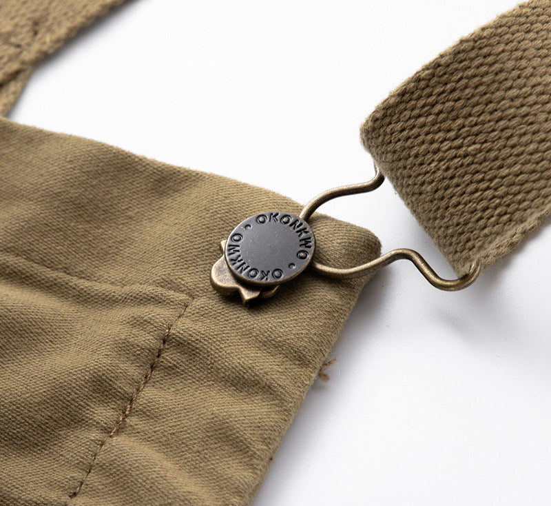 Unisex Moleskin Dungarees with Drawstring