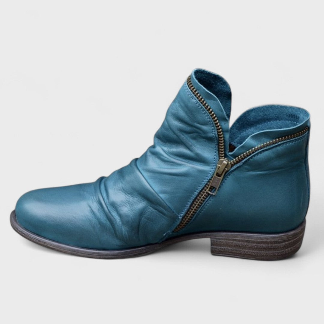 HANNAH – LUXE LEATHER ANKLE BOOTS