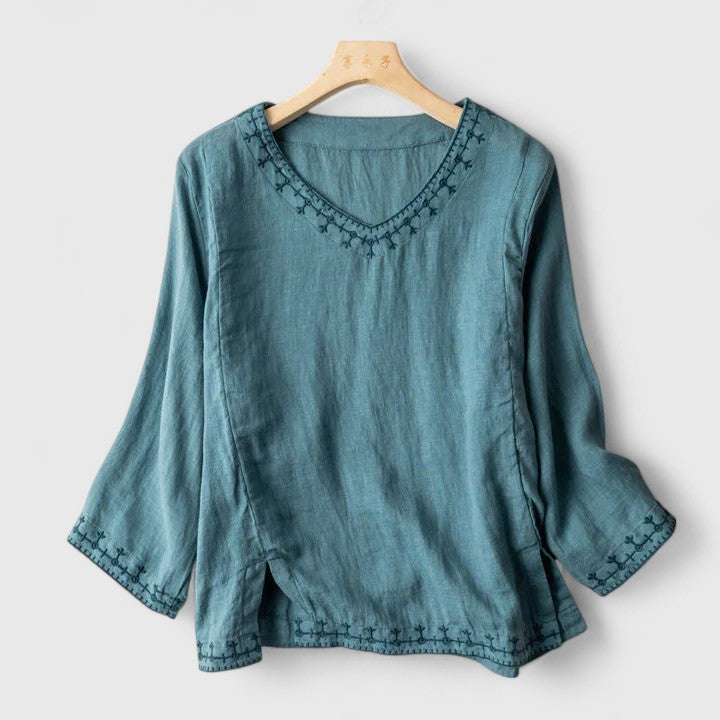 LAYLA – EMBROIDERED ELEGANCE BLOUSE