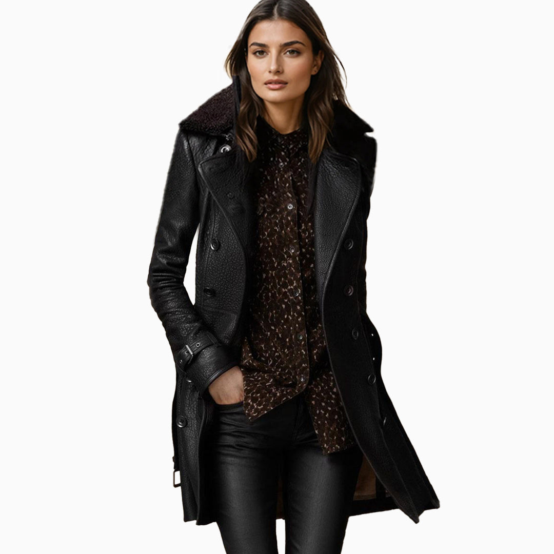 Pauline™ – Vegan Leather Trench Coat