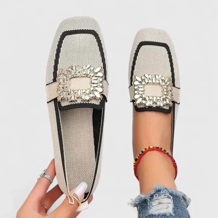 CAMILLE – GLAM CRYSTAL BUCKLE LOAFERS