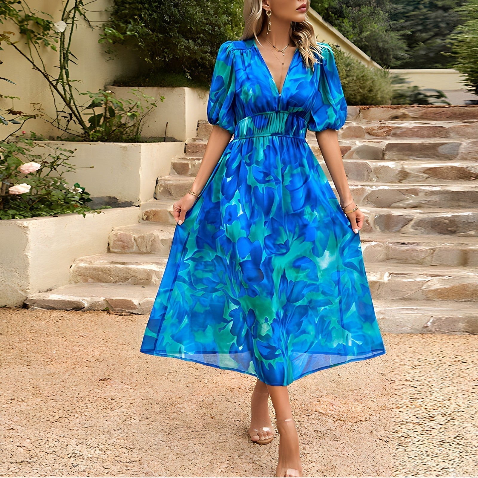 LANA – GARDEN BREEZE MIDI DRESS