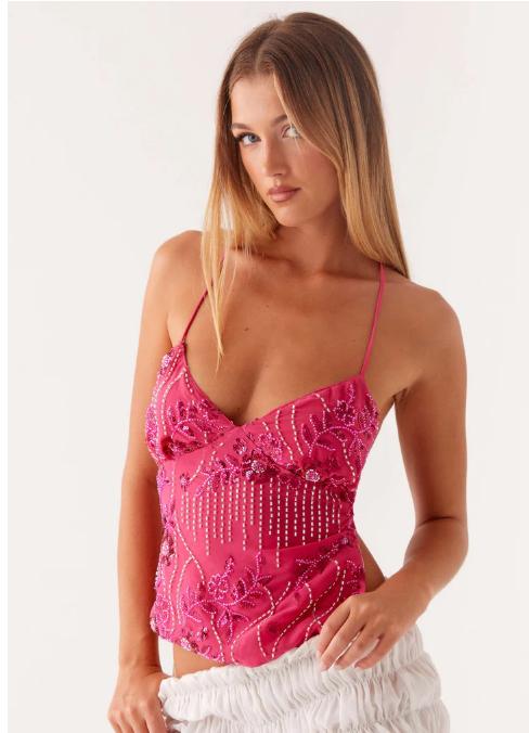 Kath | Strappy Back Sequin Top