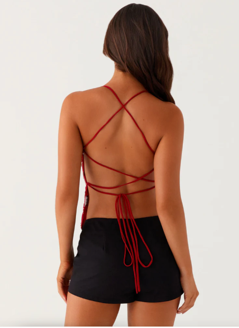 Kath | Strappy Back Sequin Top