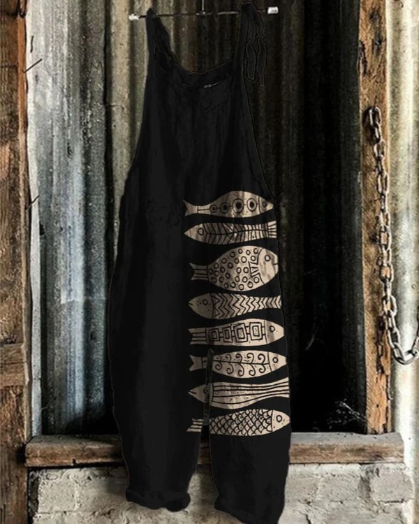 Vintage Floral Jumpsuit - Elegant Style & Comfort for Women