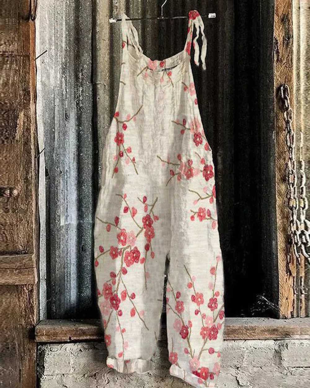 Vintage Floral Jumpsuit - Elegant Style for Women with Comfort & Versatility