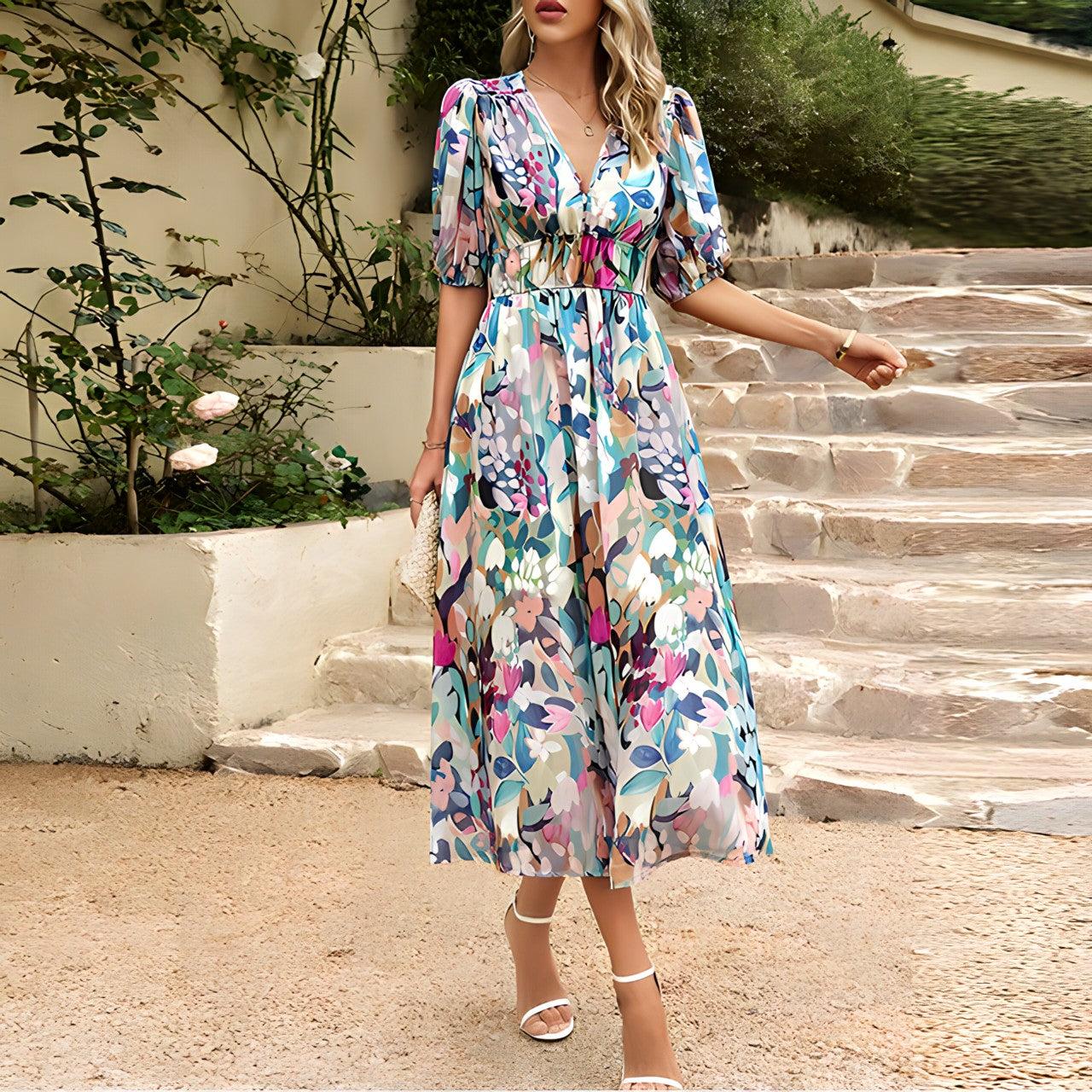 LANA – GARDEN BREEZE MIDI DRESS