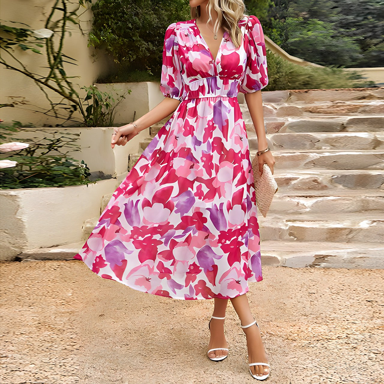 LANA – GARDEN BREEZE MIDI DRESS