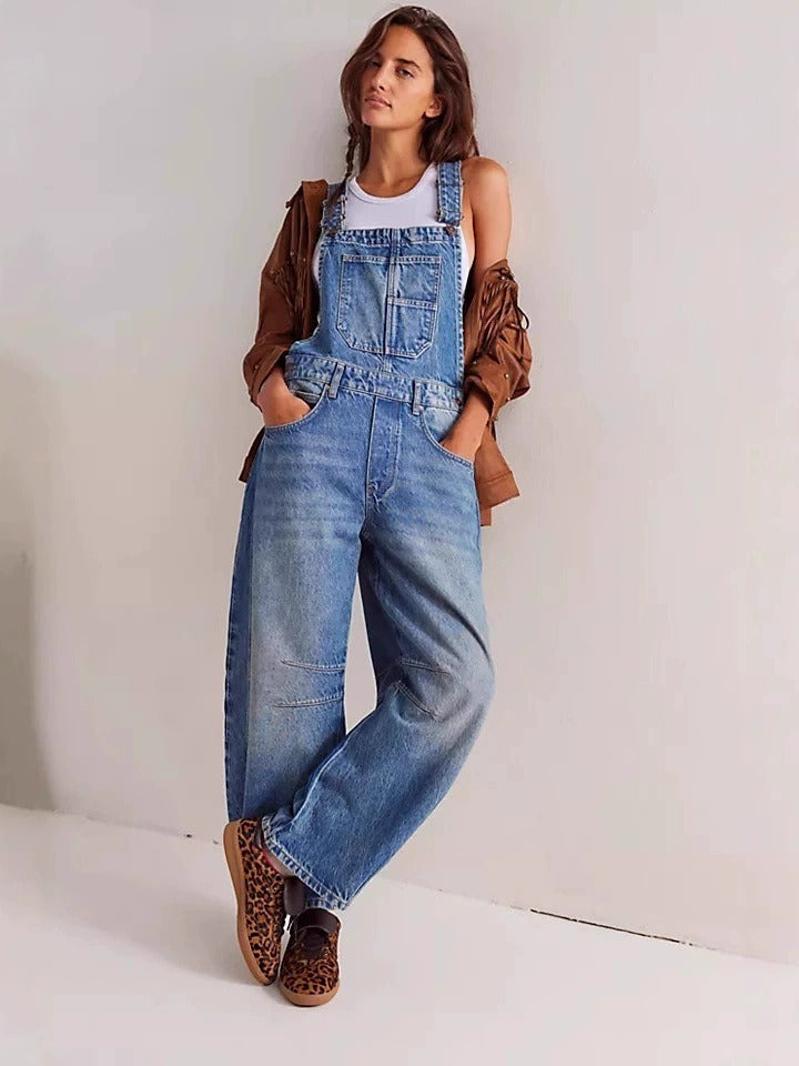 Stretch Canvas Work Dungarees for Women