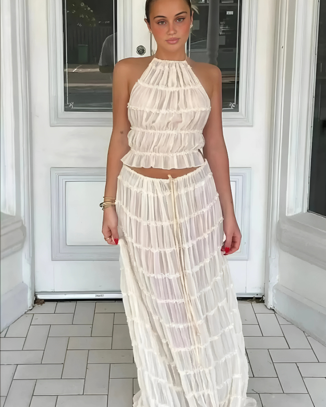 Kim | Pleated Two-Piece Set