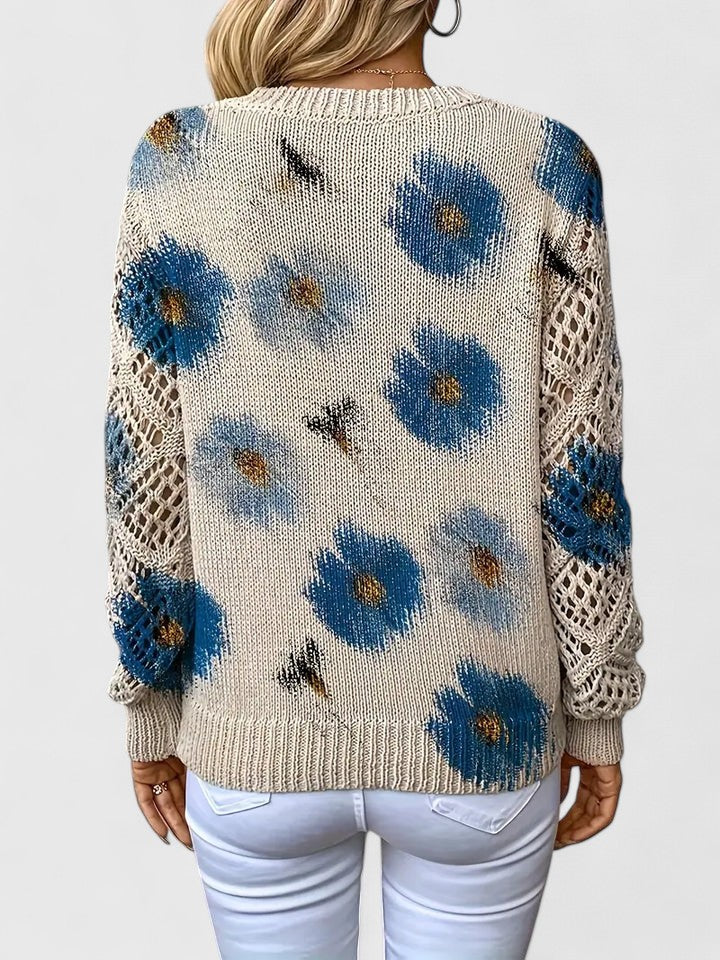 SOPHIA – BLOOMING ELEGANCE KNIT SWEATER