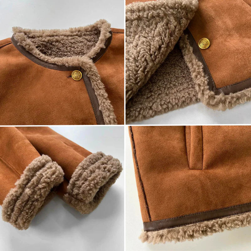 LENA – FAUX SHEARLING LINED JACKET
