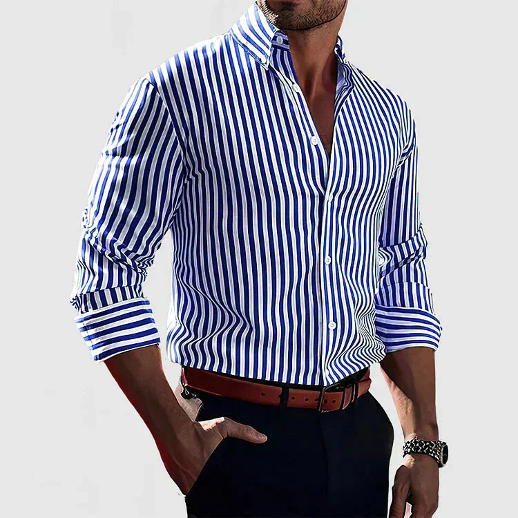 TROY – CLASSIC STRIPE BUTTON-UP SHIRT