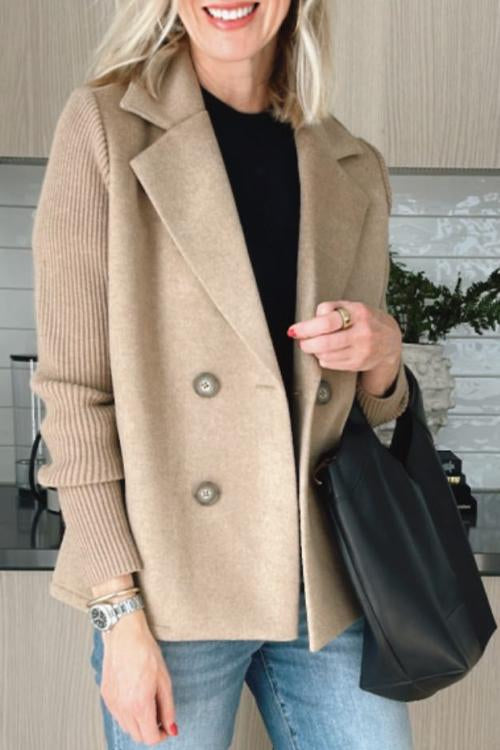 ADRIANA – MODERN DOUBLE-BREASTED KNIT BLAZER