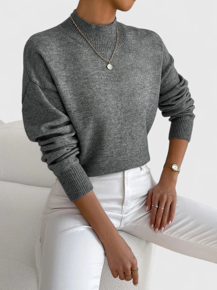 MARIA – ELEGANT MOCK NECK SWEATER