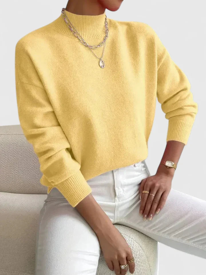 MARIA – ELEGANT MOCK NECK SWEATER