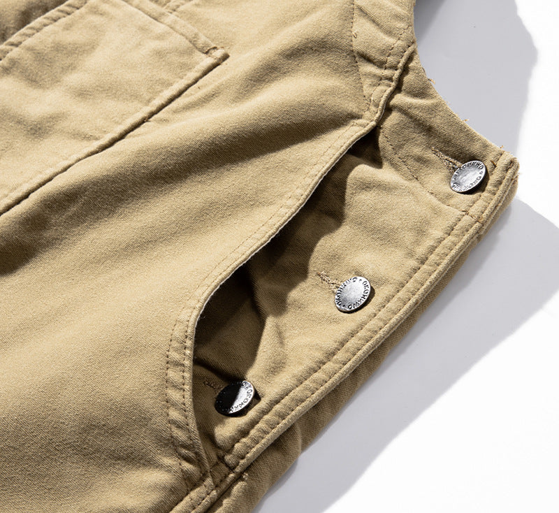 Unisex Moleskin Dungarees with Drawstring