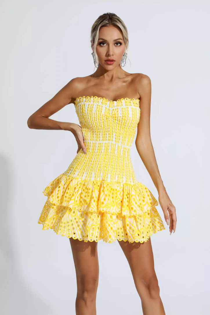 Ayana | Smocked Strapless Dress