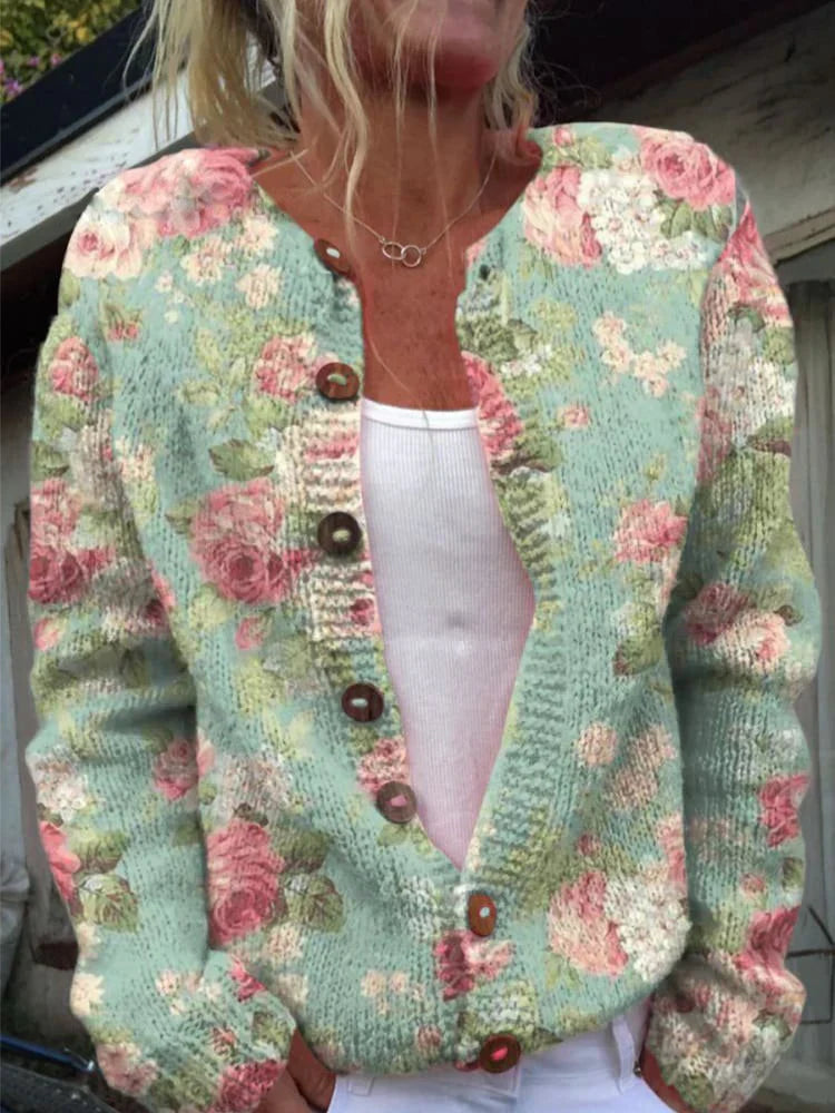LILA | Floral Pattern Cardigan