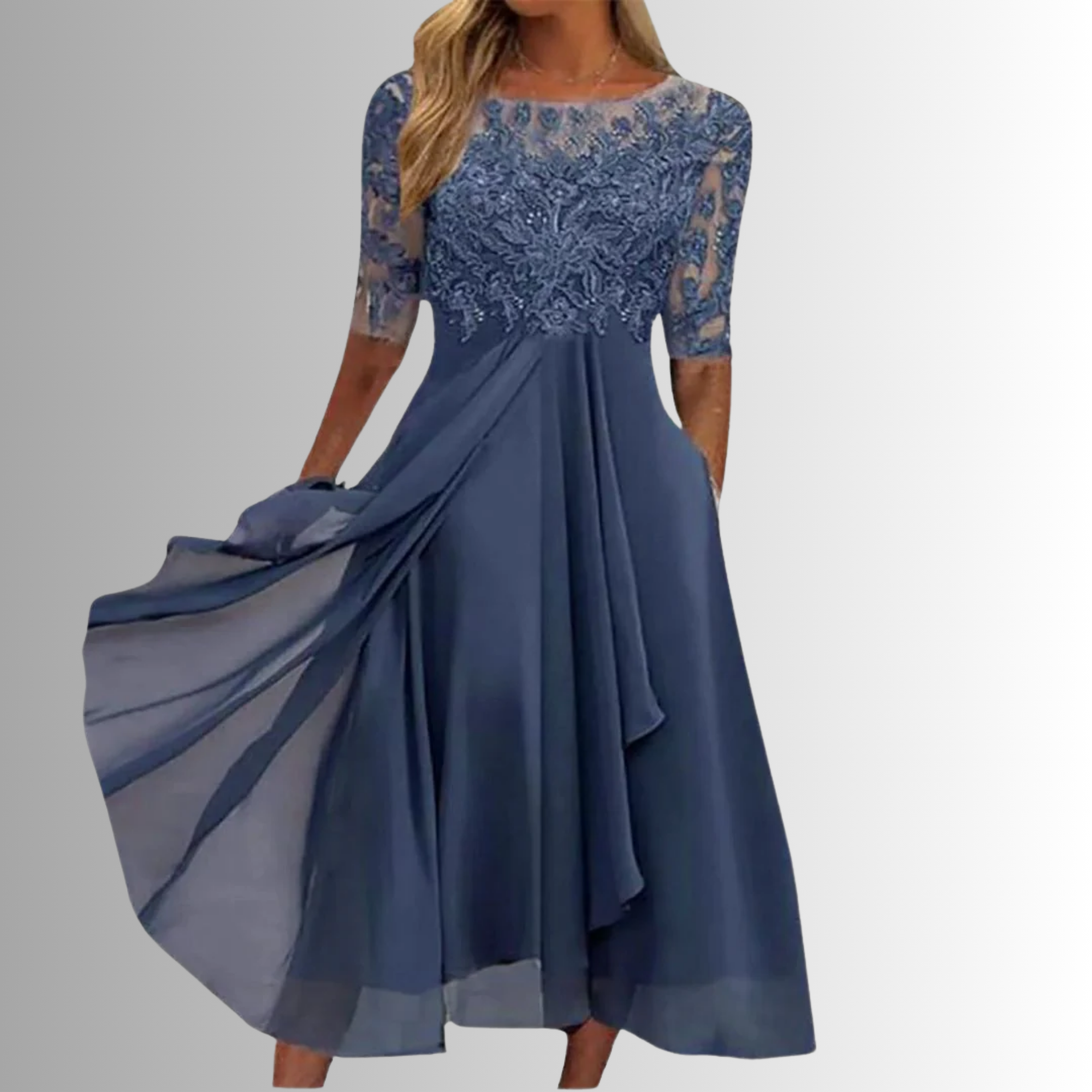 ADRIELLE – ELEGANT LACE EVENING DRESS