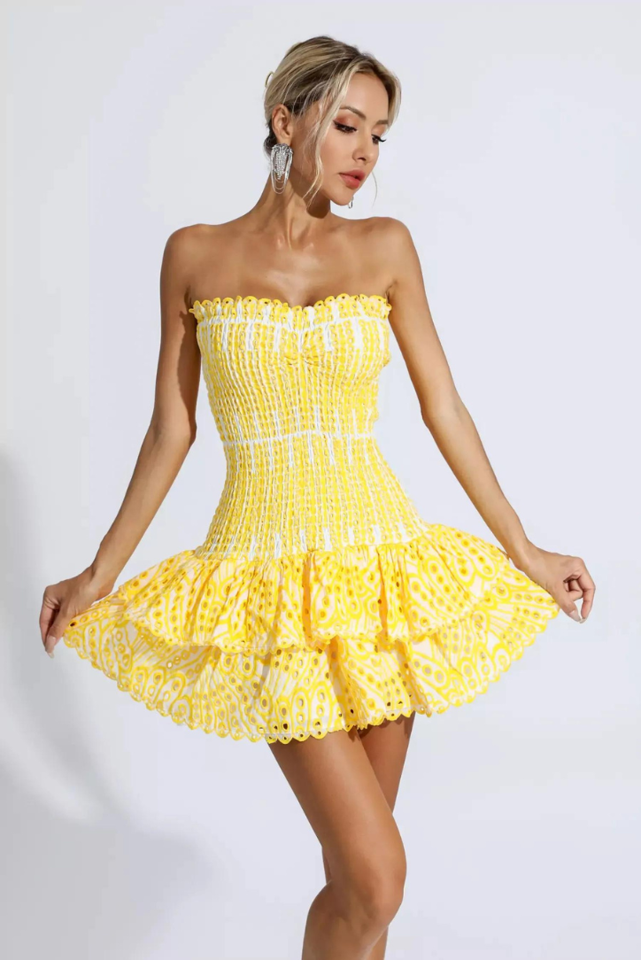 Ayana | Smocked Strapless Dress