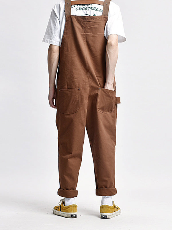 Casual Cargo Overall with Multiple Pockets