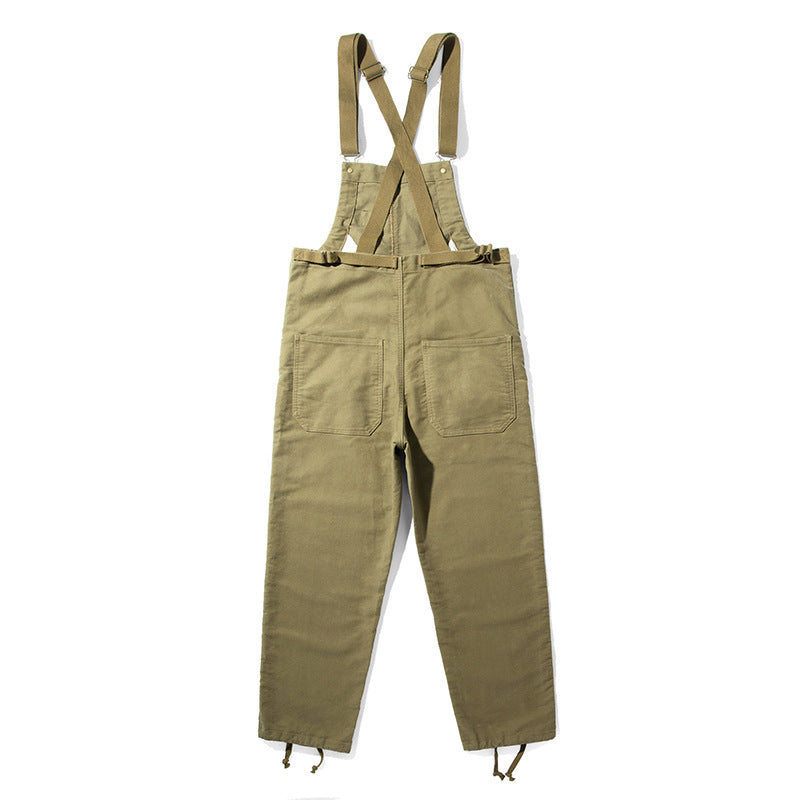 Unisex Moleskin Dungarees with Drawstring