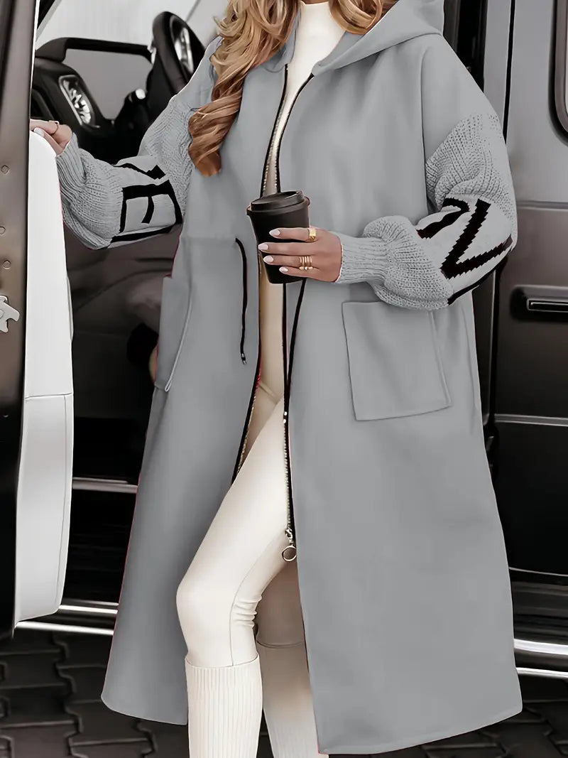 Marciline – CHIC HOODED LONG COAT