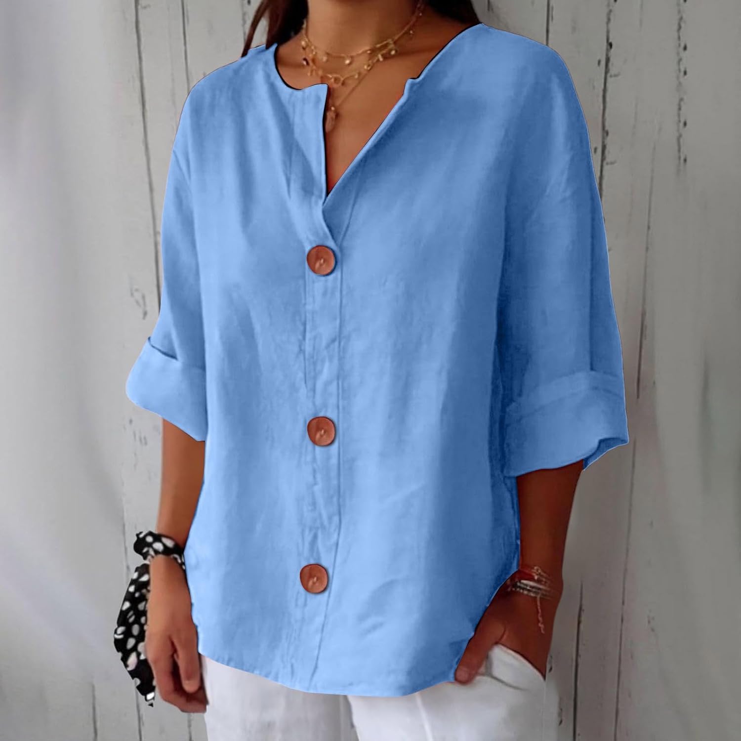 JULIA – RELAXED CHIC BUTTON BLOUSE