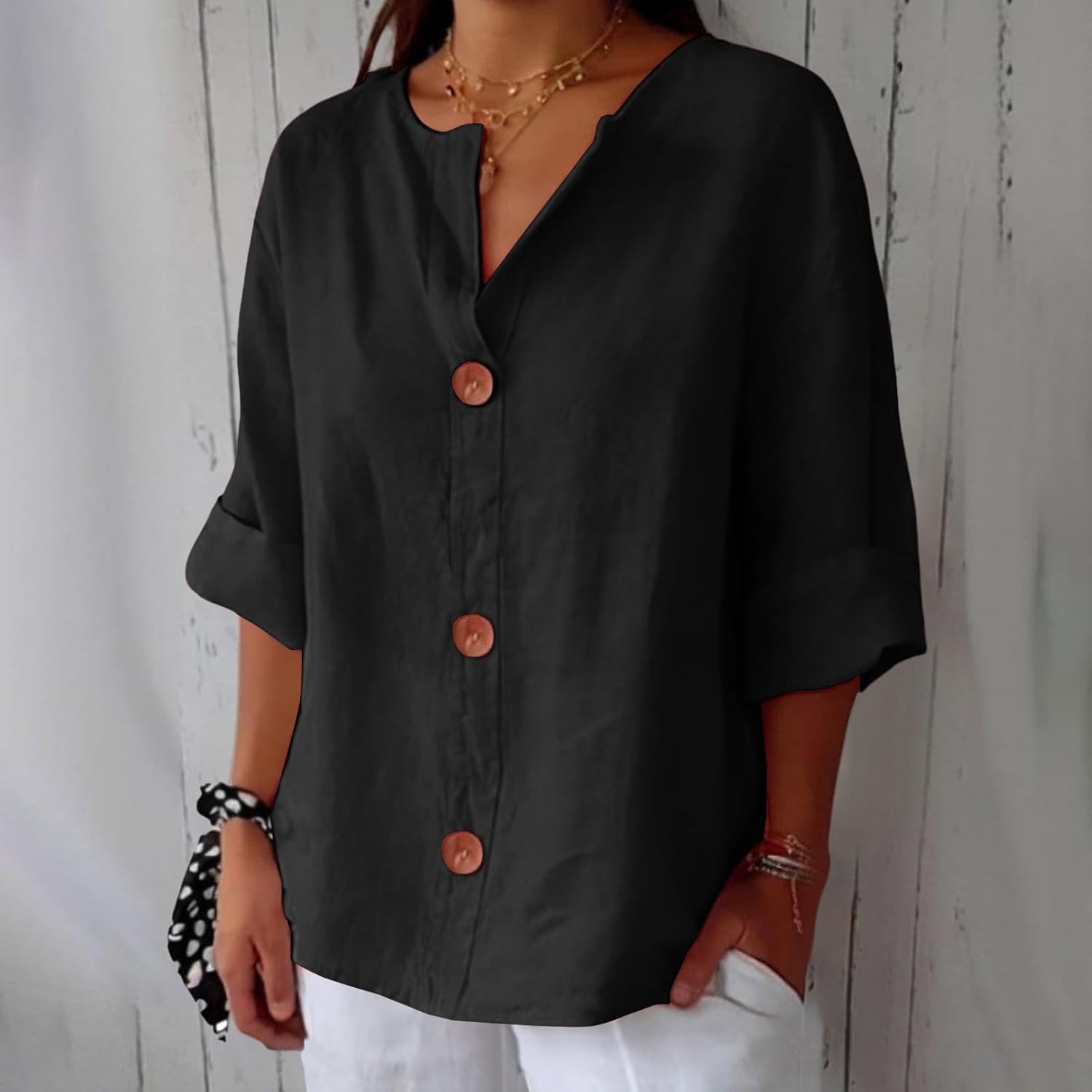 JULIA – RELAXED CHIC BUTTON BLOUSE