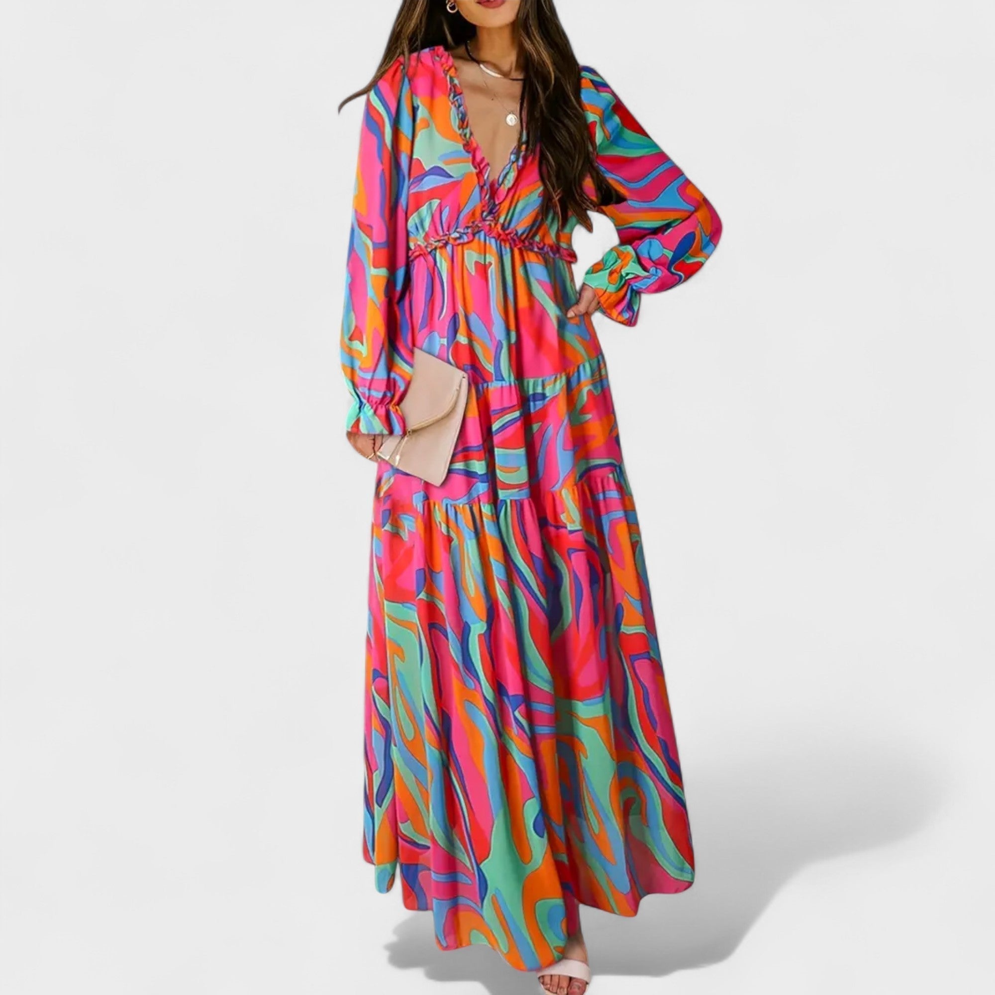 Zera | Floral Tiered Maxi Dress