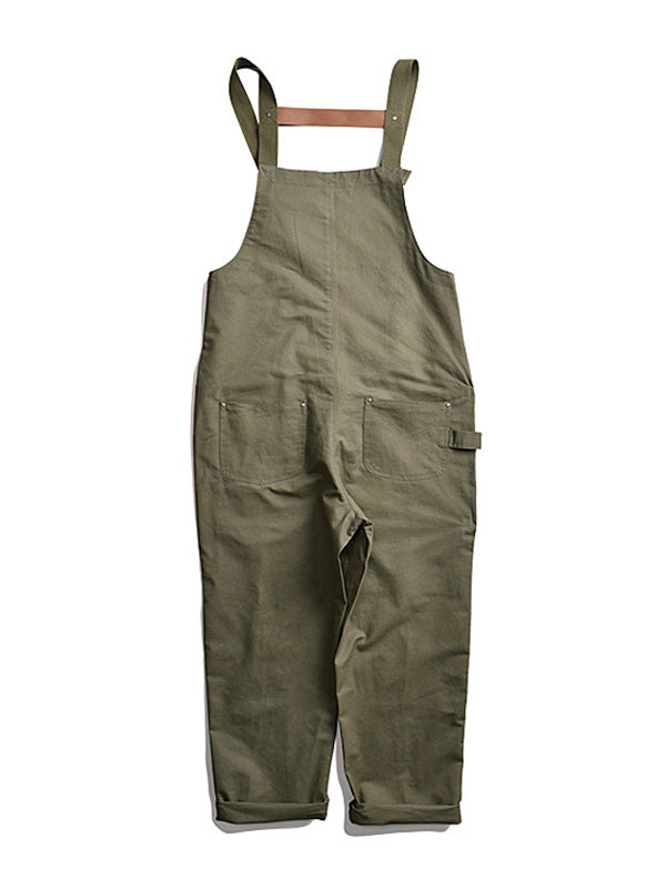 Casual Cargo Overall with Multiple Pockets