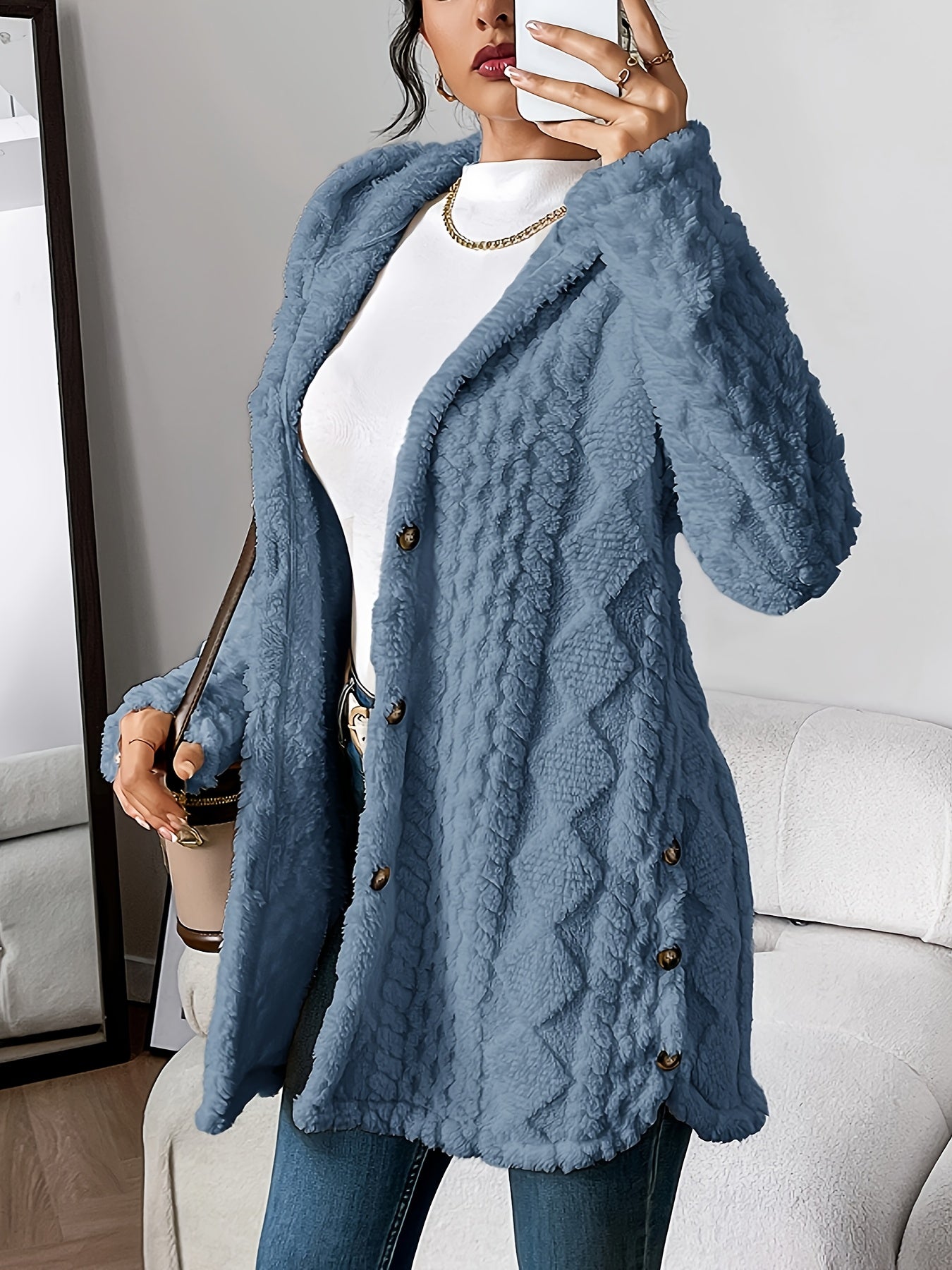 Chateau Elise™   | Plush Hooded Cardigan